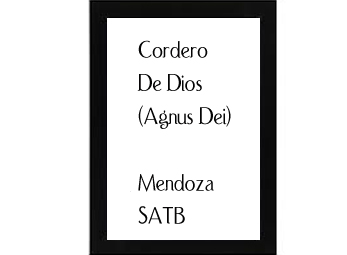 Cordero De Dios (Agnus Dei) Mendoza