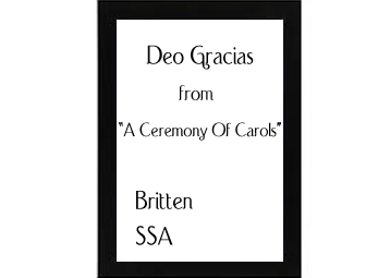Deo Gracias (from A Ceremony Of Carols) Britten