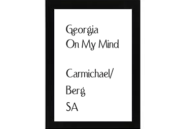Georgia On My Mind Carmichael-Berg