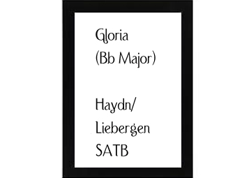 Gloria (BbMajor) Haydn Liebergen