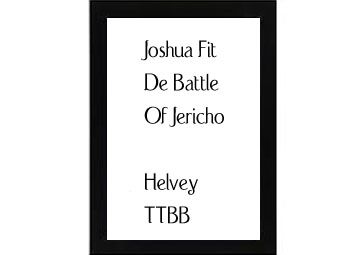 Joshua Fit De Battle Of Jericho Helvey