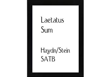 Laetatus Sum Haydn-Stein