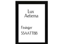 Lux Aeterna - Fissinger