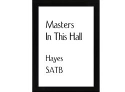 Masters In This Hall Hayes