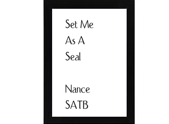 Set Me As A Seal Nance